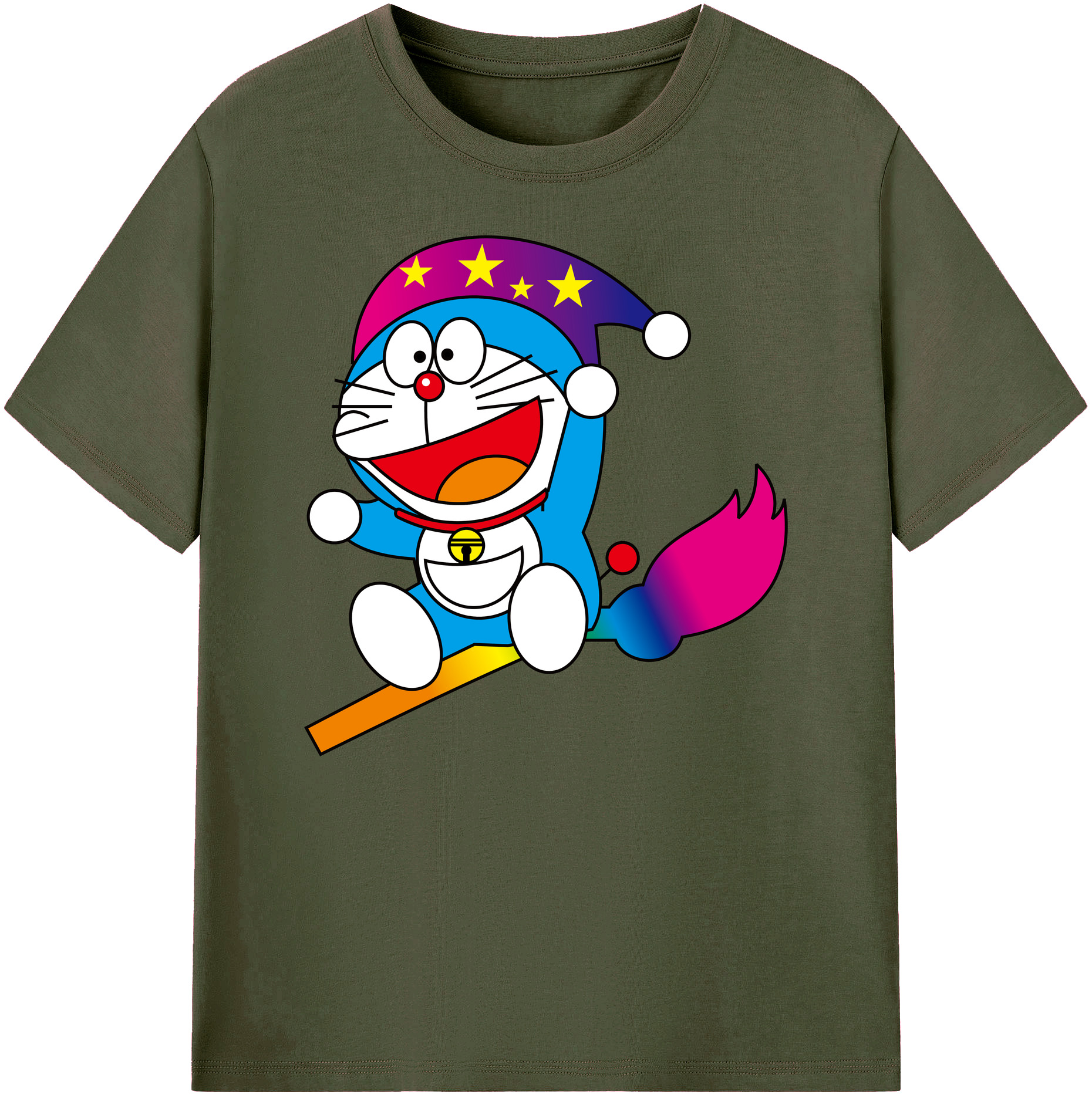 （画像用） ドラえもん Doraemon 綿100％ メンズ半袖Tシャツ｜肌触りやわらか＆通気性